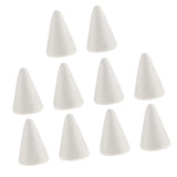 Maxbell 10 Pieces White Cone Shape Styrofoam Doll Ornament for Party Decor DIY Kid Craft