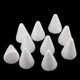 Maxbell 10 Pieces White Cone Shape Styrofoam Doll Ornament for Party Decor DIY Kid Craft