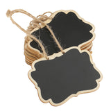 Maxbell 12 Pieces Blackboard Tags Double Sides Wooden Hanging Decoration for Crafts