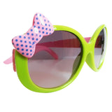 Maxbell Dot Bowknot Decoration Fun Sunglasses Gift for Kids - Green Frame