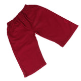 Maxbell Kids Boys Fashionable Adjustable Waistline Convenient Wear Capri Short Pants Casual Knee Cotton Pants Wine Red 120 Size