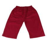 Maxbell Kids Boys Fashionable Adjustable Waistline Convenient Wear Capri Short Pants Casual Knee Cotton Pants Wine Red 120 Size