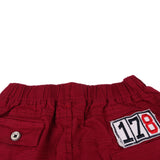 Maxbell Kids Boys Fashionable Adjustable Waistline Convenient Wear Capri Short Pants Casual Knee Cotton Pants Wine Red 120 Size