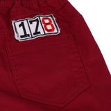 Maxbell Kids Boys Fashionable Adjustable Waistline Convenient Wear Capri Short Pants Casual Knee Cotton Pants Wine Red 120 Size