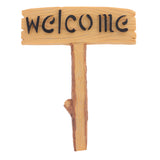 Maxbell Cute Resin Maine Coon Cat Figurine with Welcome Signs Home Garden Decor 9'' Height