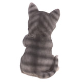 Maxbell Cute Resin Maine Coon Cat Figurine with Welcome Signs Home Garden Decor 9'' Height