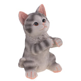 Maxbell Cute Resin Maine Coon Cat Figurine with Welcome Signs Home Garden Decor 9'' Height