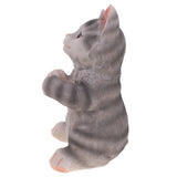 Maxbell Cute Resin Maine Coon Cat Figurine with Welcome Signs Home Garden Decor 9'' Height