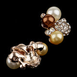 Maxbell 10 Pieces Rhinestone Pearl Flower Brooch DIY Bridal Wedding Decoration  Flatback Buttons