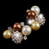 Maxbell 10 Pieces Rhinestone Pearl Flower Brooch DIY Bridal Wedding Decoration  Flatback Buttons