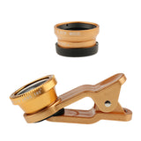 Maxbell 3 in 1 Fish Eye Lens+0.67X Wide Angle+10X Macro Lens for Camera Phone Gold