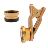 Maxbell 3 in 1 Fish Eye Lens+0.67X Wide Angle+10X Macro Lens for Camera Phone Gold