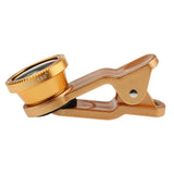 Maxbell 3 in 1 Fish Eye Lens+0.67X Wide Angle+10X Macro Lens for Camera Phone Gold