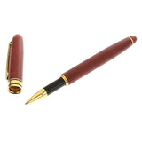 Maxbell 2 in 1 Red Bamboo Fountain Pen Ball Point Pen Rotatable Box Family Party Office Graduation Gifts