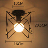 Maxbell Unique M Shape Metal Ceiling Pendant Lampshade Chandelier Hanging Light Shade for Home Bar Cafe Restaurant Decoration, E27 Base