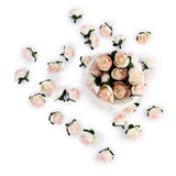 Maxbell Artificial Silk Flower Heads Birthday Party Supplies Pack Of 50PCS Light Pink