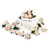 Maxbell Artificial Silk Flower Heads Birthday Party Supplies Pack Of 50PCS Light Pink