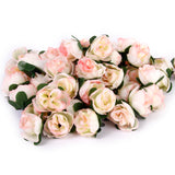 Maxbell Artificial Silk Flower Heads Birthday Party Supplies Pack Of 50PCS Light Pink