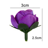 Maxbell Artificial Silk Flower Heads Birthday Party Supplies Pack Of 50PCS Dark Purple