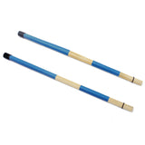 Maxbell 2 Pieces Drum Brushes Sticks Bamboo Rods Percussion Instrument Accessory Blue 15.94inch