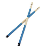 Maxbell 2 Pieces Drum Brushes Sticks Bamboo Rods Percussion Instrument Accessory Blue 15.94inch