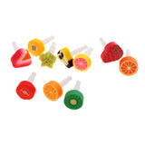 Maxbell 10pcs/Pack Super Cute Soft Fruits 3.5mm Earphone Jack Ear Cap Anti-dust Plug Stopper for Phone Tablet