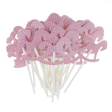 Maxbell 30pcs Paper Horse Cupcake Picks Cake Toppers Party Baby Shower Pink