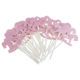 Maxbell 30pcs Paper Horse Cupcake Picks Cake Toppers Party Baby Shower Pink