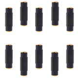 Maxbell 10 Pieces Female to Female Stereo 1/8'' 3.5mm Jack Audio Adapter Gold Plated Connector