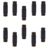 Maxbell 10 Pieces Female to Female Stereo 1/8'' 3.5mm Jack Audio Adapter Gold Plated Connector