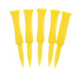 Maxbell 5 Pieces Plastic Castle Golf Tee 70mm Yellow - Golfer Training Tool