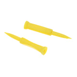 Maxbell 5 Pieces Plastic Castle Golf Tee 70mm Yellow - Golfer Training Tool