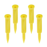 Maxbell 5 Pieces Plastic Castle Golf Tee 70mm Yellow - Golfer Training Tool