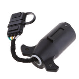 Maxbell Trailer 7 Way Flat to 4 Way Pin Adapter Connector with Secure Tab