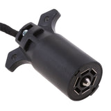 Maxbell Trailer 7 Way Flat to 4 Way Pin Adapter Connector with Secure Tab