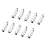 Maxbell 50 Pieces Silver Tone Bar Pins Brooch Back Clasp Name Badge DIY Craft 20mm