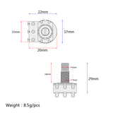 Maxbell 10 Pieces Dual Deck Potentiometers Audio Tone Switch Control Pot MN50K for Guitar Bass Parts