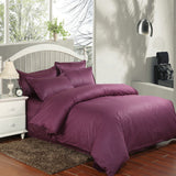 Maxbell Home Bedroom Bedding Set Bed Fitted Sheet + Pillowcase + Quilt Cover FIT FOR 1.2M Size Bed Dark Purple