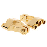 Maxbell 2 Pieces Gold Plated Car Audio 0 4 8 Gauge Battery Terminal Clamp Clip Connector