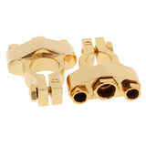 Maxbell 2 Pieces Gold Plated Car Audio 0 4 8 Gauge Battery Terminal Clamp Clip Connector