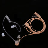 Maxbell 2-Pin Air Acoustic Tube Earpiece with Microphone For Kenwood Baofeng