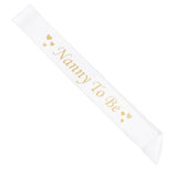 Maxbell Satin Ribbon Nanny To Be Writing Sash Baby Shower Party Supplies