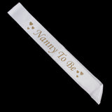 Maxbell Satin Ribbon Nanny To Be Writing Sash Baby Shower Party Supplies