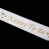 Maxbell Satin Ribbon Nanny To Be Writing Sash Baby Shower Party Supplies