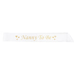 Maxbell Satin Ribbon Nanny To Be Writing Sash Baby Shower Party Supplies