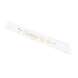 Maxbell Satin Ribbon Nanny To Be Writing Sash Baby Shower Party Supplies