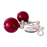 Maxbell Sweet Red Cherry Brooch Faux Pearl Lapel Pin Hat Pin Clips Luxury Ornaments