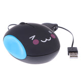 Maxbell USB 2.0 Mouse Retractable Cable Optical Scroll Wheel for Computer PC Notebook Black Blue