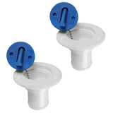 Maxbell 2 Pieces Nylon 1.5'' 38mm Water Deck Filler & Cap and Chain for Boat Tank Deck Fill