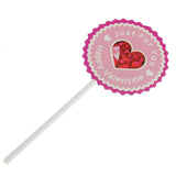 Maxbell Pack of 30 It's a Girl Happy Valentine Cake Topper Baby Announcement Cupcake Picks